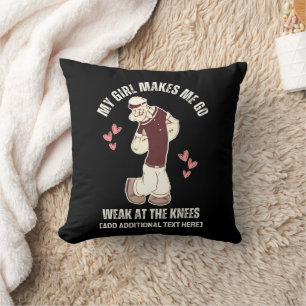 POPEYE Fun Valentinstag schwach an den Knie Kissen