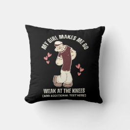 POPEYE Fun Valentinstag schwach an den Knie Kissen