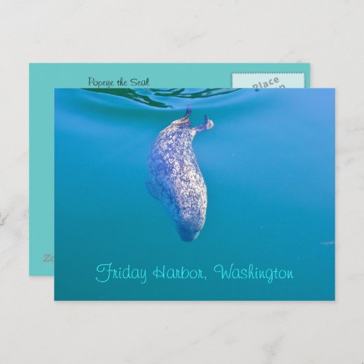 Popeye für das Siegel Postkarte (Vorne/Hinten)