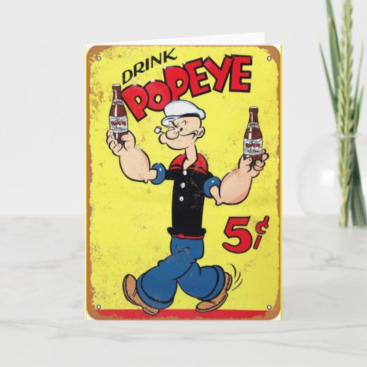 Popeye Grußkarte Karte (Vorderseite)