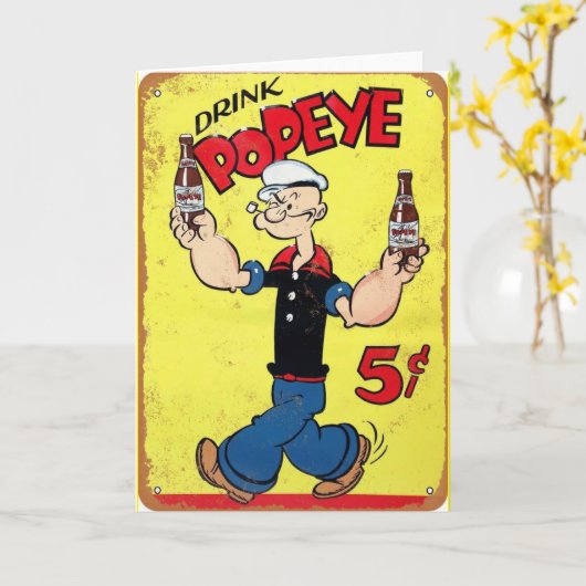 Popeye Grußkarte Karte (Gelbe Blume)