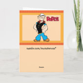 Popeye Grußkarte Karte (Rückseite)