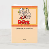 Popeye Grußkarte Karte (Rückseite)