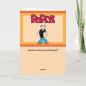 Popeye Grußkarte Karte (Rückseite)