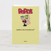 Popeye Grußkarte Karte (Rückseite)