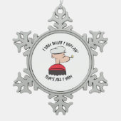 Popeye I Yam What I Yam Classic Schneeflocken Zinn-Ornament (Vorderseite)