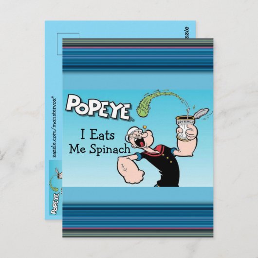 Popeye Postkarte (Vorne/Hinten)