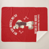 POPEYE schwach auf den Knie Fun Valentinstag Sherpadecke (Vorderseite (Horizontal))