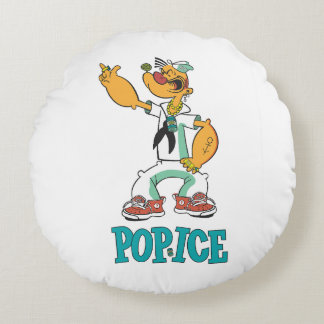Popeye Vintage 1990er Parodie Rundes Kissen