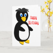 Popeyed Penguin Birthday Karte (Gelbe Blume)