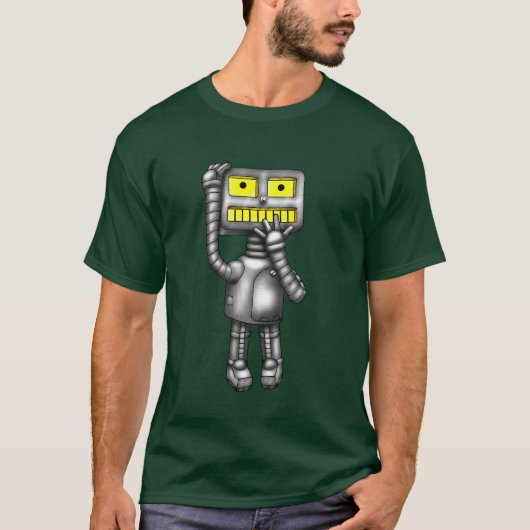 PopFuzz der Roboter-besorgte T - Shirt (Vorderseite)