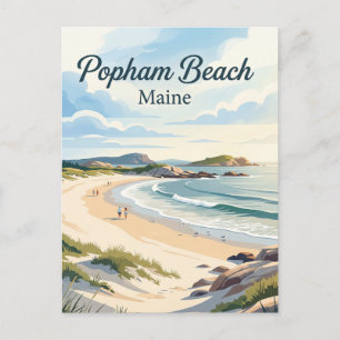 Popham Beach Maine Postkarte