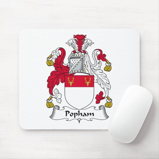 Popham Familienwappen Mousepad (Mit Mouse)