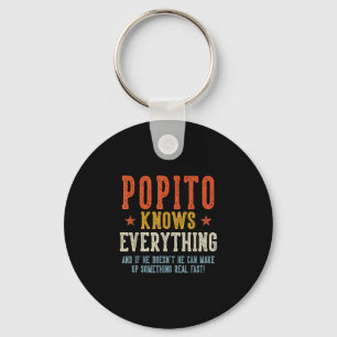 Popito weiß alles Vatertag Retro Vintage Schlüsselanhänger