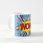 Popkunst "wow" Tasse (Vorderseite Links)