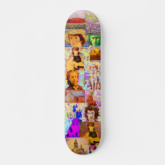 Popkunstcollage Skateboard (Vorne)