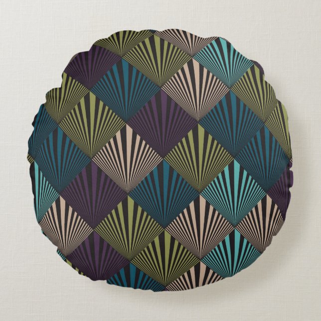 Popkunsthintergrund Rundes Kissen (Vorderseite)