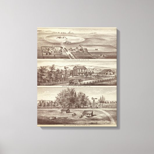 Poplar-Ranches Leinwanddruck (Vorderseite)