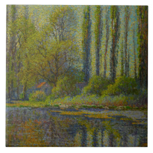 Poplar Trees in Spring (Utah Landscape) (USA Art Fliese