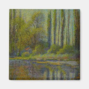 Poplar Trees in Spring (Utah Landscape) (USA Art Magnet