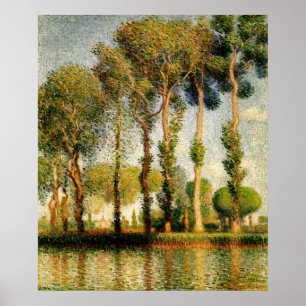 Poplars am Fluss Epte Poster