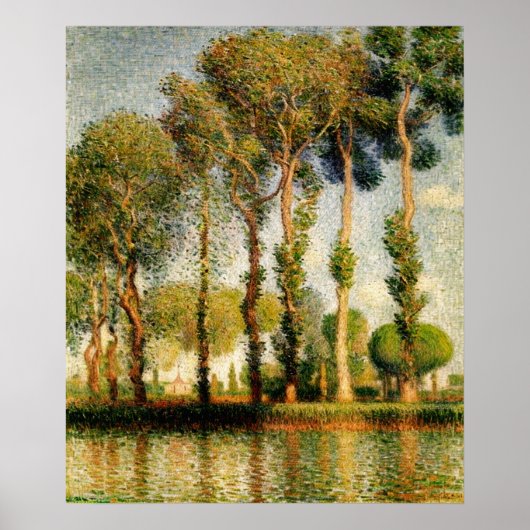 Poplars am Fluss Epte Poster (Vorne)