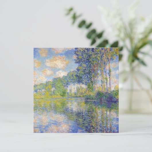 Poplars am Fluss Epte (von Claude Monet) Karte (Stehend Vorderseite)