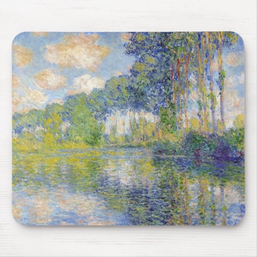 Poplars am Fluss Epte (von Claude Monet) Mousepad (Vorne)