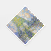 Poplars am Fluss Epte (von Claude Monet) Serviette (Ecke)