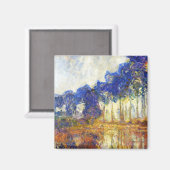 Poplars am Ufer des Flusses Epte Monet Magnet (Vorderseite/Rückseite)