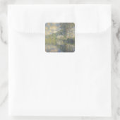 Poplars auf der Epte - Monet Quadratischer Aufkleber (Tasche)
