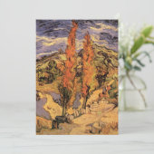 Poplars auf der Straße durch Hügel von Vincent van Einladung (Stehend Vorderseite)