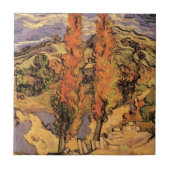 Poplars auf der Straße durch Hügel von Vincent van Fliese (Vorderseite)