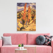 Poplars auf der Straße durch Hügel von Vincent van Leinwanddruck (Insitu (Wohnzimmer))