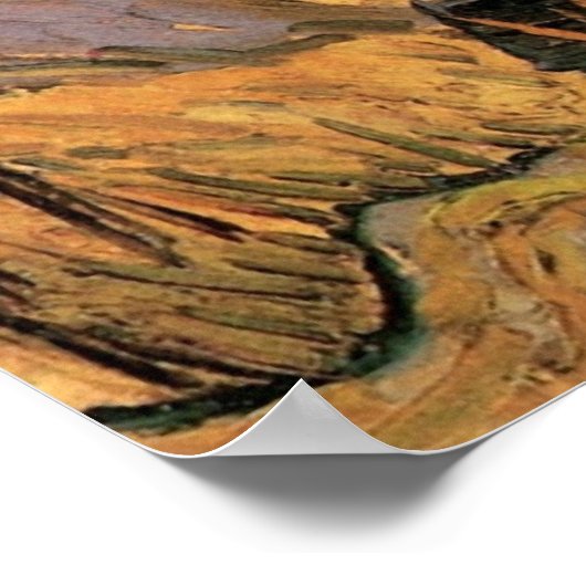 Poplars auf der Straße durch Hügel von Vincent van Poster (Ecke)