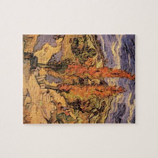 Poplars auf der Straße durch Hügel von Vincent van Puzzle (Horizontal)