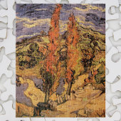 Poplars auf der Straße durch Hügel von Vincent van Puzzle