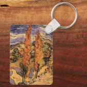 Poplars auf der Straße durch Hügel von Vincent van Schlüsselanhänger (Rückseite)