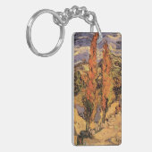 Poplars auf der Straße durch Hügel von Vincent van Schlüsselanhänger (Vorderseite links)