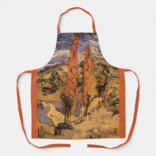 Poplars auf der Straße durch Hügel von Vincent van Schürze (Vorderseite)