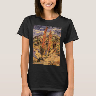 Poplars auf der Straße durch Hügel von Vincent van T-Shirt
