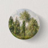 Poplars, Éragny Camille Pissarro Button (Vorderseite)