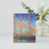 Poplars, Herbst, rosa Effekt von Claude MonPostcar Postkarte (Stehend Vorderseite)