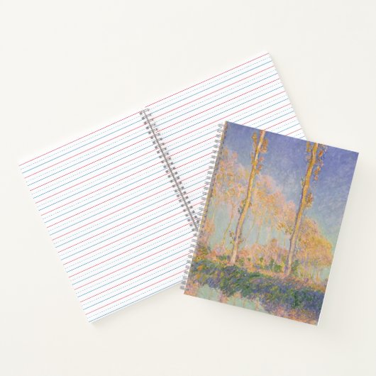 Poplars, impressionist landscape, Claude Monet Notizblock (Innenseite)