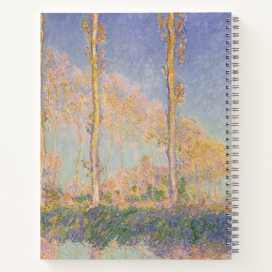 Poplars, impressionist landscape, Claude Monet Notizblock (Rückseite)