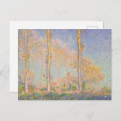 Poplars, impressionist landscape, Claude Monet Postkarte (Vorne/Hinten)