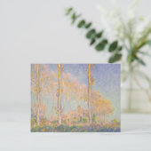 Poplars, impressionist landscape, Claude Monet Postkarte (Stehend Vorderseite)