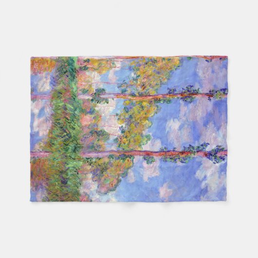Poplars in der Sonne, Monet Fleecedecke (Vorderseite (Horizontal))