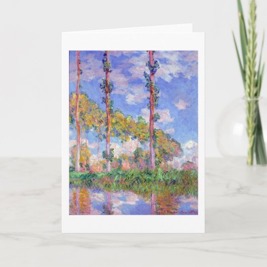 Poplars in der Sonne, Monet Karte (Vorderseite)