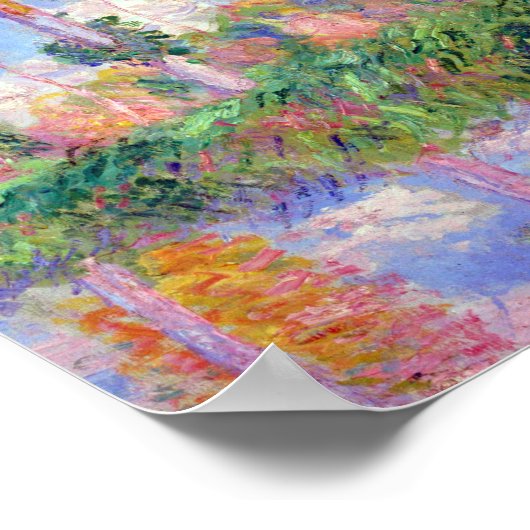 Poplars in der Sonne, Monet Poster (Ecke)